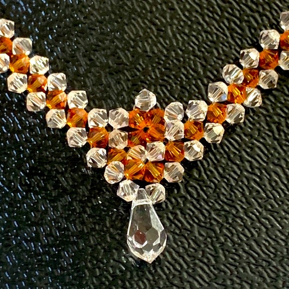 Handmade Swarovski Crystal princess necklace - Picture 3 of 6